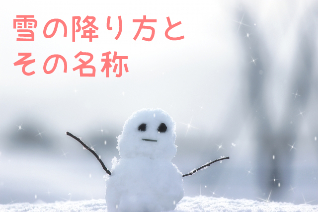 雪の降り方とその名称