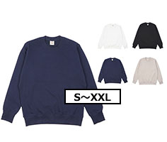 サイズ-XS～XXL　カラー数-4色　裏起毛