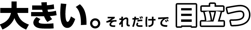 大きい。それだけで目立つ