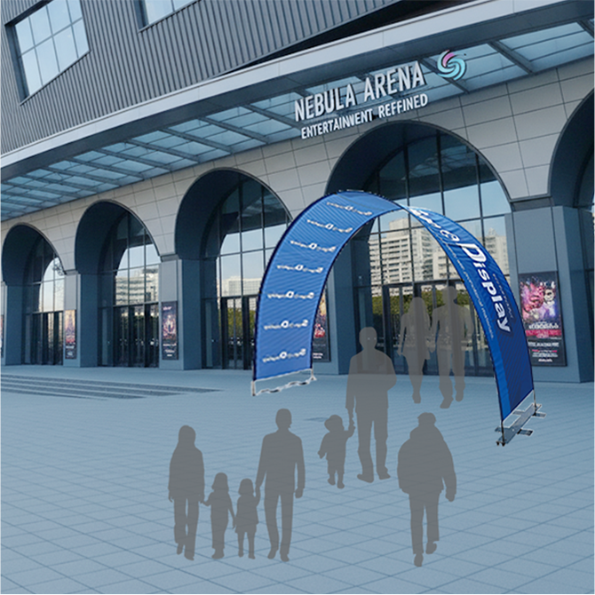 イベント会場入り口の活用見本