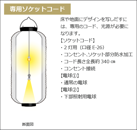 専用ソケットコード