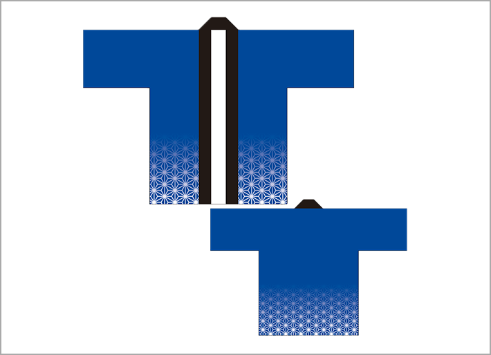 腰柄見本：麻の葉柄