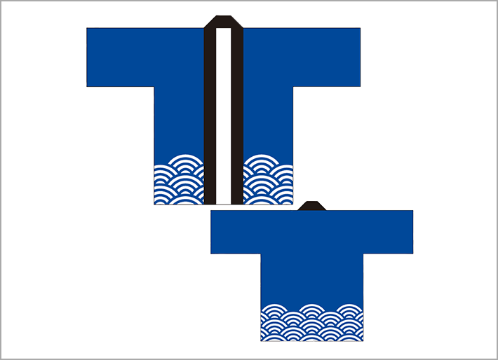腰柄見本：青海波柄