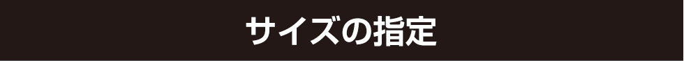 サイズの指定