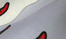 ポリエステル5号帆布の生地アップ