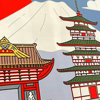 生地は光沢がなく、プリントしたデザインはマットな仕上がり