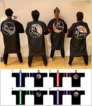 劇DANs様の実績画像と法被のデザインデータ