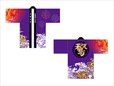 全面プリントした法被の例