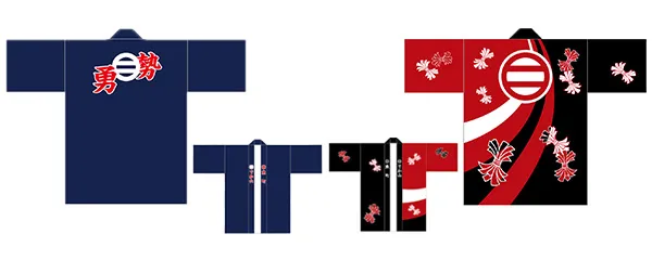 石川県在住のお客様が青柏祭での使用されたオリジナル法被の実績のデザインデータ画像