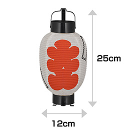 3号弓張り提灯　大入(白地赤文字)