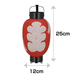 3号弓張り提灯　大入(赤地白文字)