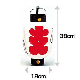 6号弓張り提灯　大入(白地赤文字)