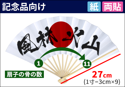 骨11本、長さ9寸(1寸約3cm)