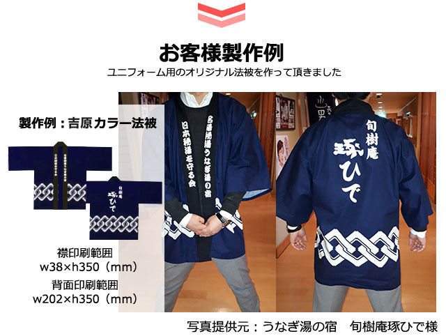 製作例:市松カラー法被