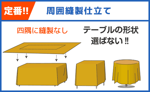 周囲縫製仕立て
